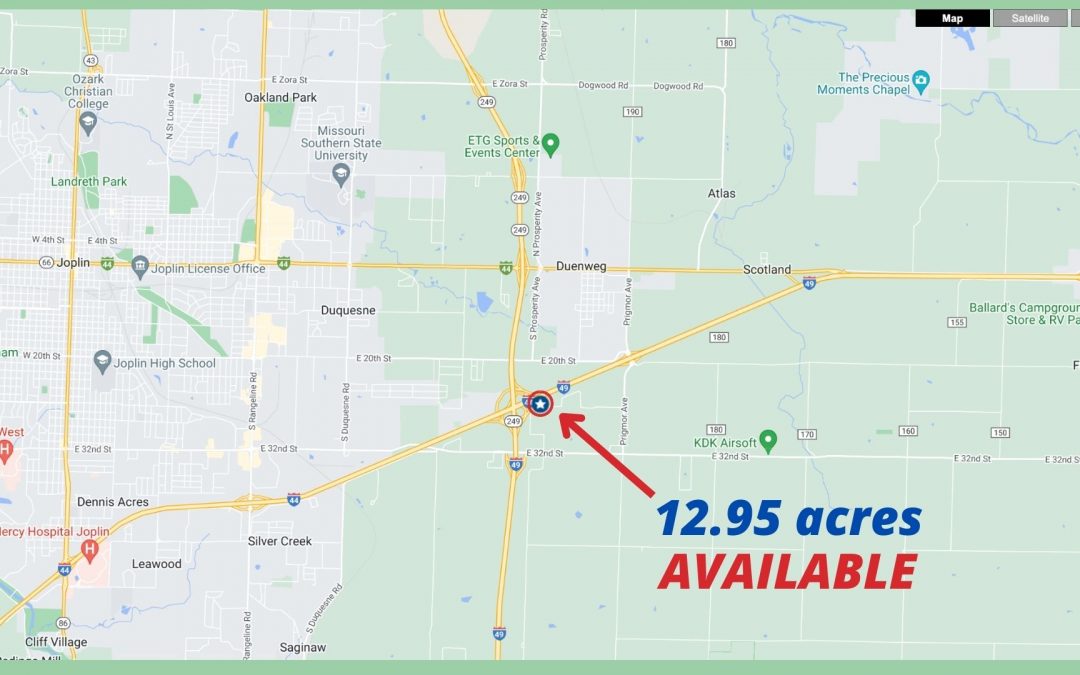 SOLD 2022 FOR SALE 13 ACRES of INDUSTRIAL AND COMMERCIAL LAND in JOPLIN